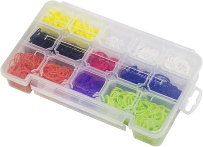 Akro-Mils 05705 Plastic Portable Parts Storage Case for Hardware and Crafts with Hinged Lid and 4 Adjustable Dividers, (8-3/8-Inch x 5-Inch x 1-5/8-Inch), Small, Clear, 12-Pack - size: Small, style: 12-Pack
