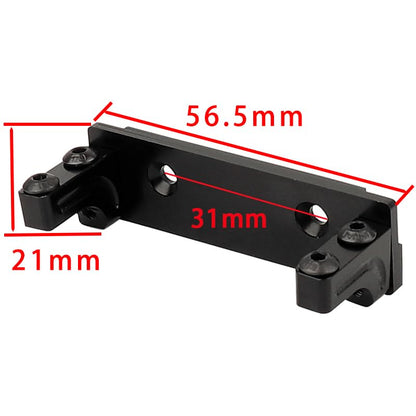 1/10 Metal Alloy Front Axle Servo Mount Holder Servo Fixed Bracket for AXI03004 Capra 1.9 RC Car Alloy Upgrade Parts (Black) - color: Black