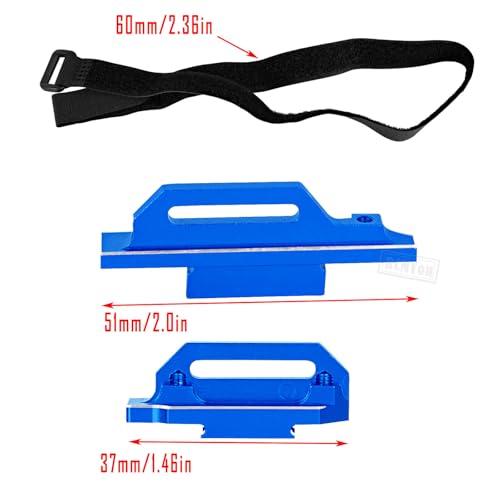 Aluminium Tall Battery Holder Mount Hold Down Upgrades Part for 1/10 Slash 4wd LCG Rally,Alloy Battery Mounting Plate Tray Battery Holder Mount with Strap,Navy Blue - color: Navy Blue - Parts