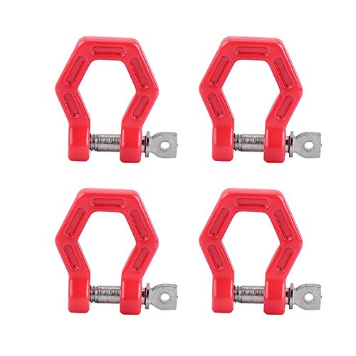 RC Trailer Buckle, Metal 4-Piece Set for Off-Road RC Crawler Lock Catch, Strong Tow Shackle for RC Enthusiasts