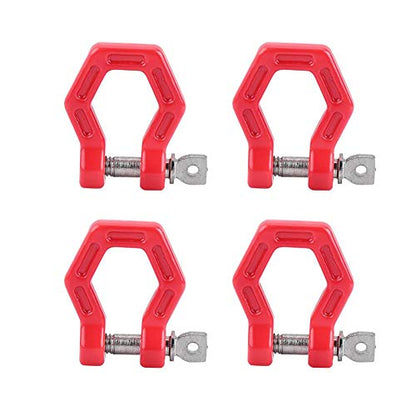 RC Trailer Buckle, Metal 4-Piece Set for Off-Road RC Crawler Lock Catch, Strong Tow Shackle for RC Enthusiasts