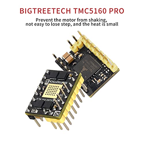 BIGTREETECH TMC5160T Pro Stepper Motor Driver Silent Driver Up to 56V Support High-Speed Printing SPI&SD Mode with Heatsink for Manta M8P/M5P/M4P, Octopus Pro, Octopus, SKR 3 EZ Control Board (4 PCS) - style: TMC5160T Pro*4