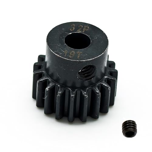 5-Pack Steel Metal 32P 5mm Pinion Motor Gear Sets 17T 18T 19T 20T 21T Compatible with HPI Kyosho Losi Axial Tamiya 1/8 1/10 RC Car Monster Truck Buggy (for 14 Years and Up) - size: 17T 18T 19T 20T 21T