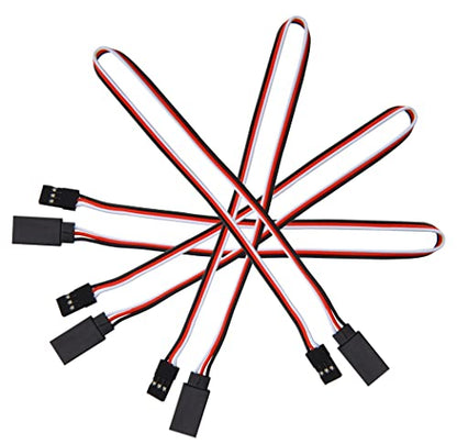 20Pcs ShareGoo 300mm Male to Female JR Style JR Plug 3-pin RC Servo Extension Lead Wire Cable for RC Car Plane Helicopter Drone