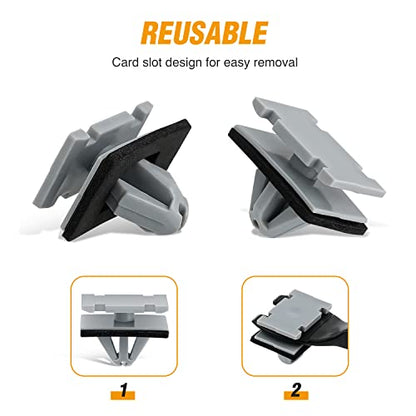 GOOACC 50pcs Wheel Flair Mounting Clip Rocker Moulding Fender Clip with Sealer for Buick Cadillac Chevrolet GMC Jeep Pontiac Montana Saturn Chrysler GM 68172491AA 68364723AA 68271803AA 68395627AA - color: 50Pcs 12mm Fender Clips