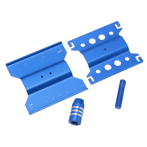 Qiilu RC Car Stand 360 Degree Aluminum Alloy Work Station for RC Cars + Height Repair Tool Kit Compatible with 1/18 1/24 Scale - RC Vehicle Scale Accessories (Blue) - color: Blue