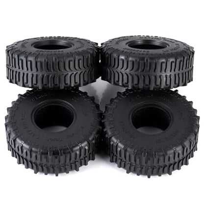 4PCS 1.3" Beadlock Tires with Foam Insert for 1/18 1/24 Axial SCX24 AX24 TRX4M RC Crawler Truck Car Upgrade Parts (A Style) - color: *a Style