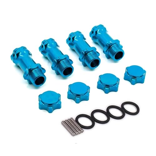 RC Vehicles Parts for HSP 1/8 for Monster Truck Truggy RC Spare Parts 1 Set 89108 17mm Wheel Hex 30mm Longer Enhanced Mount Adapter Cover Hub(Sky Blue) - color: Sky Blue