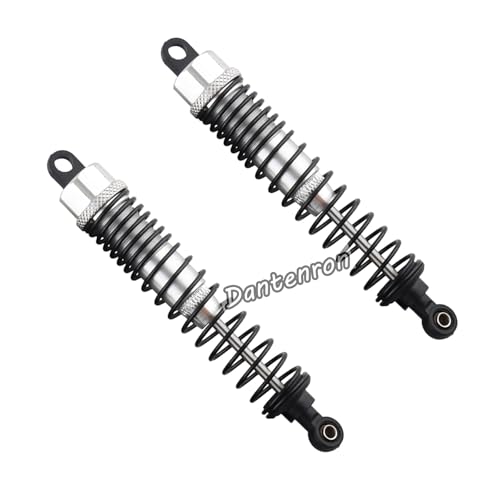 4Pack 1/10 RC Truck Car Adjustable Shock Absorber Damper 108004 Upgrade Parts 108mm Oil 108mm Oil Adjustable Alloy Aluminum Shock For 1:10 HSP 94188 94108 94111 Redcat Volcano (Silvery) - color: Silvery