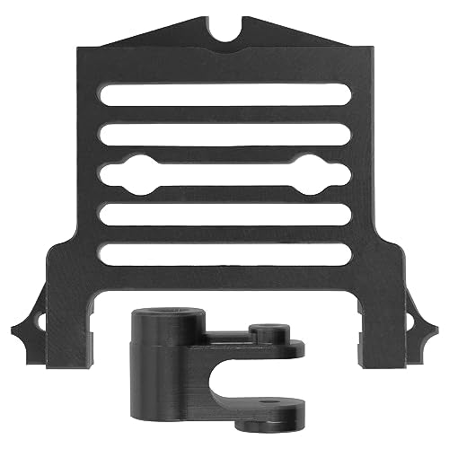 Aluminum Alloy Standard Servo Mount Servo Adapter Bracket w/Servo Horn Compatible with Traxxas 1/5 X-Maxx 6S 8S RC Truck (Black) - color: Black