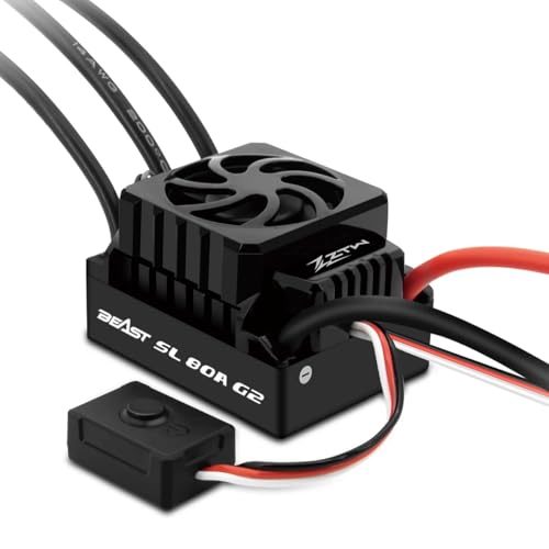 ZTW Beast G2 SL 80A ESC 2-3S Sensorless Brushless Speed Controller 6V/3A SBEC for 1/10 RC Car RTR Truck Buggy Truggy