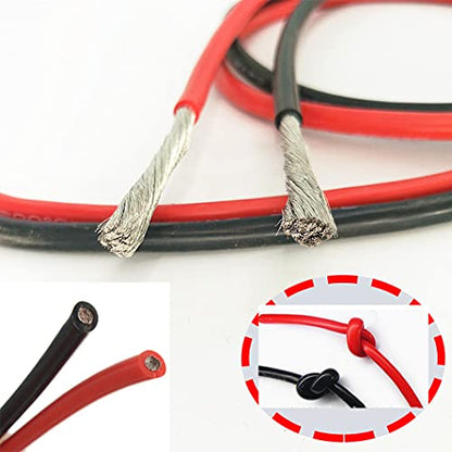 14 AWG Gauge Silicone Wire 5 ft Red & 5 ft Black Stranded Copper Wire for RC Hobby Model Airplane Quadcopter Car Lipo Battery ESC Motor DIY