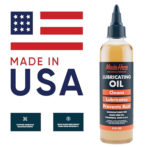 Made Here Co. Multi-use Lubricating Penetrant Oil - High-Performance, Rust Prevention, Non-Toxic Formula, 4oz - Ideal for Home, Automotive, and Industrial Use (Pack of 2) - size: Multipurpose Oil 4 Oz (Pack of 2)