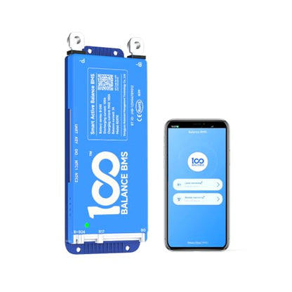DALY Smart BMS 12V-24V 100A Built-in 1A Active Balancer | Bluetooth App Monitoring. 4S-8S LiFePO4 Li-ion LTO Support. Designed for Energy Storage, RVs, Trolling Motors - style: 100A 4-8S BT