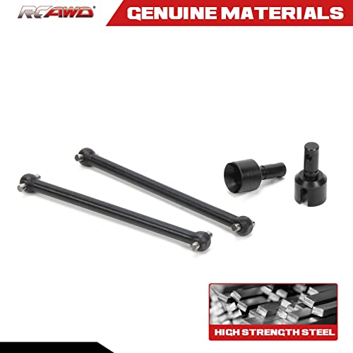 RCAWD Rear Driveshaft Set for 1/8 Losi LMT Upgrades, Dogbones & Diff Outdrive Drive Shafts for 4X4 Solid Axle Monster Truck #LOS04021, #LOS04022, Parts for #LOS242049, #LOS242038 Black - color: Black