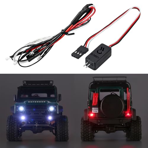 INJORA LED Lights Headlight Taillight with Controller Switch for 1/18 TRX4M