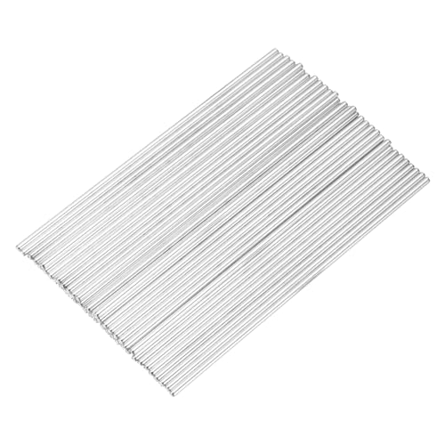 MECCANIXITY 40pcs 2mmx100mm Toys Shaft Round Rod Axles Drive Shaft for DIY RC Car Truck Boat Helicopter Model Part, Silver - size: 2mmx100mm