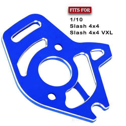Aluminum RC Motor Mount Upgrades Part for 1/10 Slash 4x4/Slash 4x4 VXL,Alloy Motor Plate Hops Up,Navy Blue - color: Navy Blue - Upgrades Part