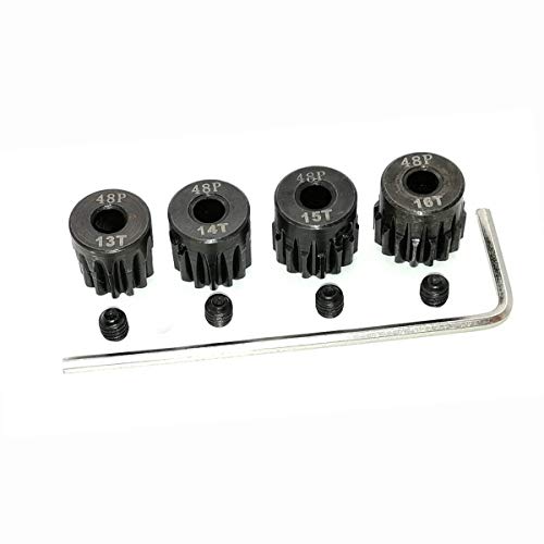 48P Pinion Gear Set 13T 14T 15T 16T 3.175mm 48 Pitch Pinion Gear Set 1/10 RC