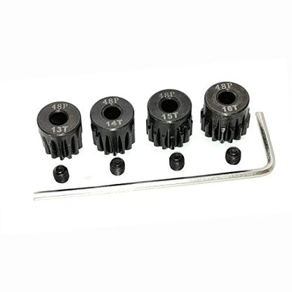 48P Pinion Gear Set 13T 14T 15T 16T 3.175mm 48 Pitch Pinion Gear Set 1/10 RC