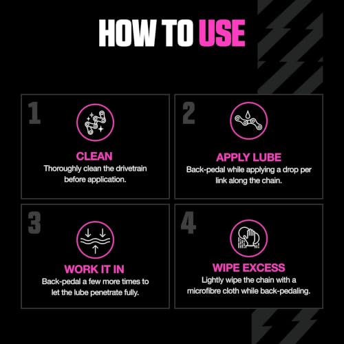 Muc-Off Chain Wet Lube 120ml | Biodegradable Bicycle Chain Lubricant Wet | Reduces Friction & Extends Chain Life | Wax-Based Formula Repels Water | Suitable for MTB & Road Bikes - size: 120ml