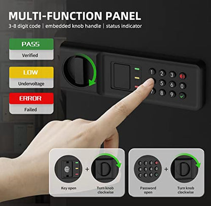 AEGIS 0.8Cu.Ft Electronic Safe Box - Digital Keypad Security Safe for Home/Office, Heavy Duty Steel Cash Box with Silent Access & Anti-Theft Alarm, Compact Wall/Floor Mount Design - size: 0.57 Cubic Feet, style: Digital Keypad