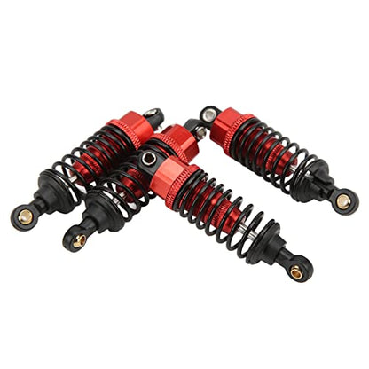 RC Shock Absorber, Aluminium Alloy RC Shock Damper Replacement Threaded Design Practical Accessory Stable and Smooth Damping for TT‑01 TT‑02 TA05 TL‑01 TA03 MF‑01X (Red) - color: Red