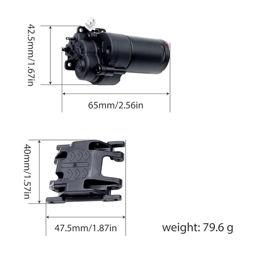 Rc Accessories for TRX4M for Bronco for Defender for JJRC C8809 C8801 1/18 2-Speed Gearbox Assembly Transmission Motor Set with Servo RC Crawler