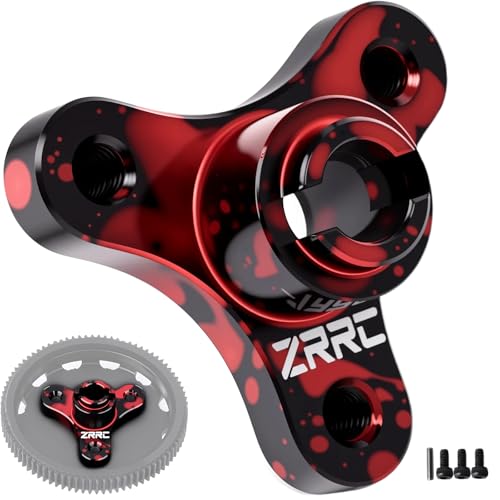 Aluminum RC Slipper Clutch Eliminator Gears for 2WD Traxxas 1/10 Stampede/Slash/Rustler/Bandit VXL XL5 Transmissions Gearbox Case Upgrades (Red-Black) - color: Red-black