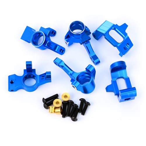 Aluminum C-Hubs & Front Rear Knuckle Arm Upgrades for 1/10 4-Tec 3.0 C8 93054–4 (Blue) - color: Blue