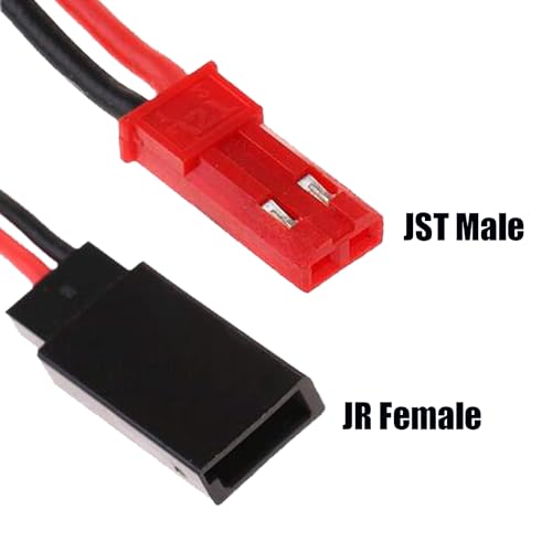 5 Pairs JST Plug to JR Connector Male Female Cable 10cm Servo Adapter Wire for RC Plane Helicopter Car (JST to JR-10pcs) - color: JST to JR-10pcs