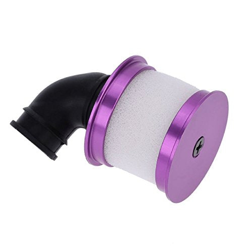 Aluminum Capped Air Filter Element Sponge 04104 Upgrade Parts Compatible with HSP Traxxas Himoto Redcat RC 1/10 Nitro Truck Buggy (Purple)