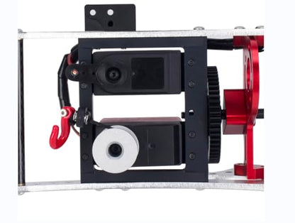 1/10 RC Servo Mount Bracket,LCG Frame Bumper Mounts,Steering,Winch Dual Servo Mounts for 1/10 RC Rigs Crawler Capra SCX10 II Axle Comp TGH Rails LCG Chassis Kit Upgrade Part (Purple) - color: Purple