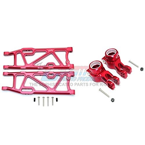 GPM Arrma 1/8 KRATON/Outcast/Notorious 6S BLX Aluminum Rear Lower ARMS+Rear Knuckle ARMS -14PC Set (red)