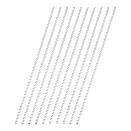 MECCANIXITY 10 Pack Dowel Pin Wheel, 2x150mm Steel Hex Wheel Hub Nut Pin Replacement for DIY RC Car Truck Boat Helicopter Model Part, Silver - size: 2x150mm