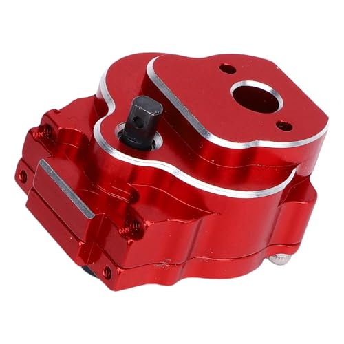 24:1 Complete Transmission Gearbox, CNC Aluminum Alloy RC Crawler Gearbox, Metal Gear Set with 24:1 Reduction Ratio for Ascent - 18 1/18 RC Car Upgrade Part (Red) - color: Red