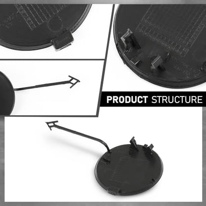 LQI Front Bumper Trailer Towing Tow Hook Eye Cover | Compatible with Audi A4 B8 2012-2015 facelifted, Not Fit S Line 8K5807241C - size: Front | Fit Audi A4 B8 2012-2015