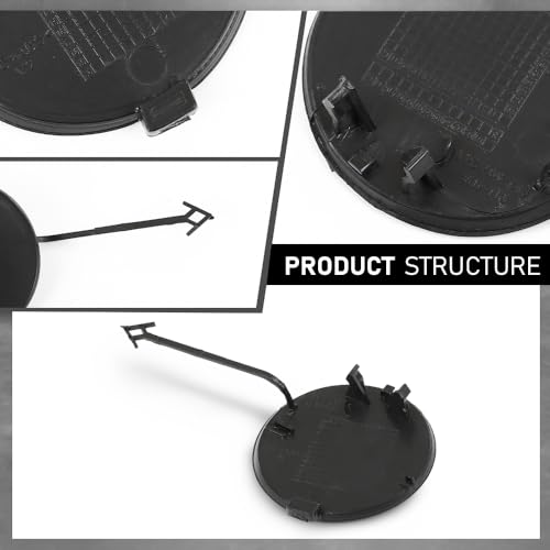LQI Front Bumper Trailer Towing Tow Hook Eye Cover | Compatible with Audi A4 B8 2012-2015 facelifted, Not Fit S Line 8K5807241C - size: Front | Fit Audi A4 B8 2012-2015