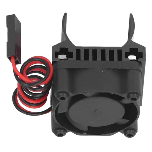 VGEBY RC Cooling Fan,High-Efficiency Motor Heat Dissipation,1/18 Scale RC Car Cooling System,Heatsink Accessory for Hobbyists,Off-Road Racing Enthusiasts,Scale Model Builders - color: Black