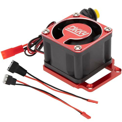 DKKY Sledge 1/8 RC Car 4028 Motor Cooling Fan Heatsink with 21000 RPM for Traxxas Sledge 1/8 Scale 4WD Monster Trcuck (Red)