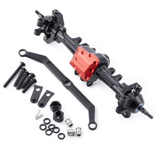Aluminum Front Axle Complete Axles for TRX4M Upgrade 1/18 | RC Crawler Car, Black - size: Front Axle