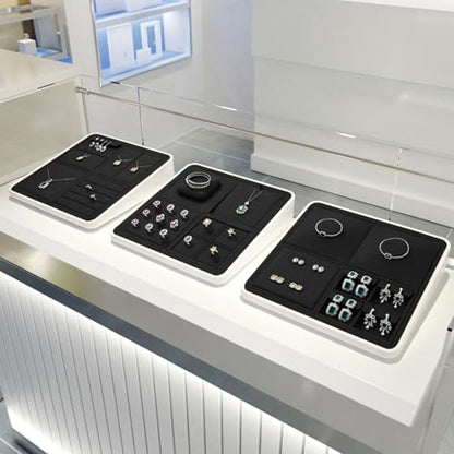 Oirlv Microfiber Jewelry Display Storage Tray Modular Jewelry Display Tray - style: P13707