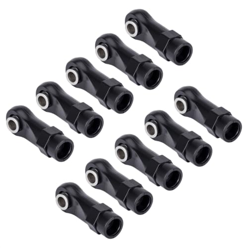 20Pcs RC Linkage Rod Ends,M3 Ball Joint Head Set for Traxxas TRX-4 Axial SCX10 HSP 90046 90047 1/10 RC Crawlers Car Upgrade Parts (20pcs Straight) - style: 20pcs Straight