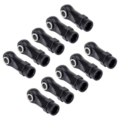 20Pcs RC Linkage Rod Ends,M3 Ball Joint Head Set for Traxxas TRX-4 Axial SCX10 HSP 90046 90047 1/10 RC Crawlers Car Upgrade Parts (20pcs Straight) - style: 20pcs Straight