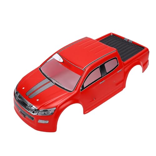 1/10 RC Truck Body Shell Exquisite Craftsmanship with Clear Patterns for Enhancing Fun and Personal Style in PVC (Red) - color: Red