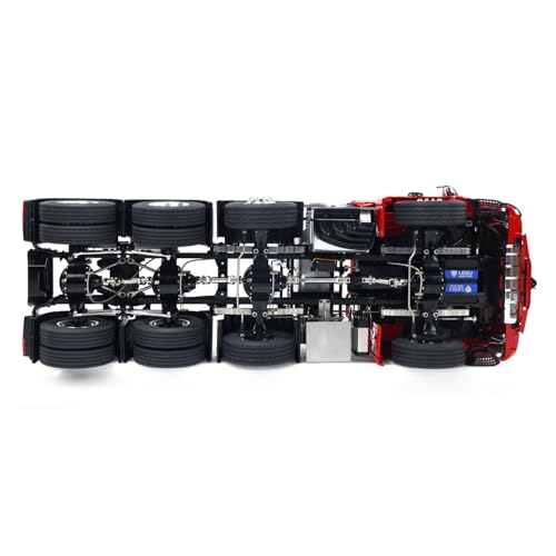 LESU wheelfun 1/14 RC Tractor Truck for 3363 1851 Heavy Metal Chassis 3-Speed Transmission Lock Differential Front Hook Equipment Rack Light Sound I6S Radio Construction Vehicle Hobby Grade Model