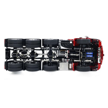 LESU wheelfun 1/14 RC Tractor Truck for 3363 1851 Heavy Metal Chassis 3-Speed Transmission Lock Differential Front Hook Equipment Rack Light Sound I6S Radio Construction Vehicle Hobby Grade Model