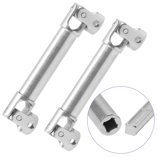2Pcs Vgoohobby 2mm 3mm 4mm Metal RC Drive Shaft CVD Driveshaft Compatible with WLtoys Axial MN Model WPL Tamiya 1/24 1/18 1/16 1/14 1/12 RC Military Crawler Car Tractor Truck (50-65mm 4-4) - color: 50-65mm 4-4