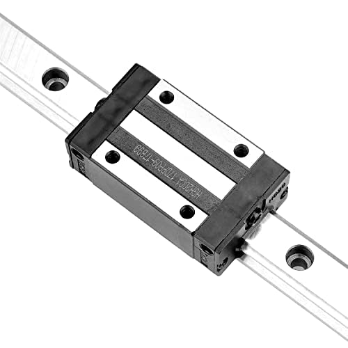 [2 Pack] HGR20/HGH20 250mm / 9.84inch Linear Sliding Rail Guide with 4 HGH20CA Linear Bearing Sliding Carriage Block for 3D Printer, CNC Machine and Routers (250mm, HGR20/HGH20) - size: 250mm
