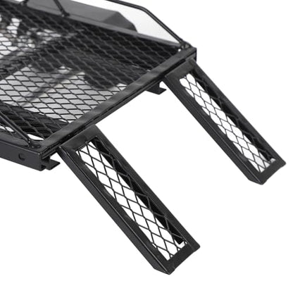 Flatbed Truck Toy, Dual Axle Heavy Duty RC Trailer, Metal Toy Trailer with Ramp and Hook for RC Crawler, Car, Farm Toys